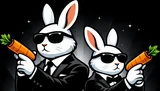 Rabbits in black